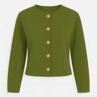 Плетена Жилетка Statement Button Ribbed Cardigan  