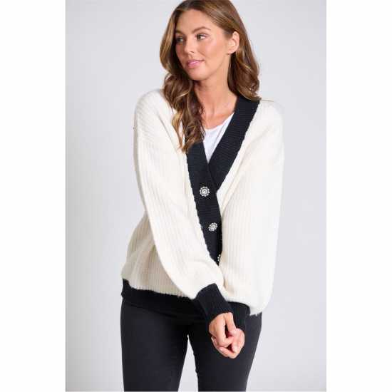 Дамски пуловери и жилетки Плетена Жилетка Be You Asymmetrical Button Up Cardigan Бяло Плетена Жилетка Be You Asymmetrical Button Up Cardigan Бяло Дамски пуловери и жилетки