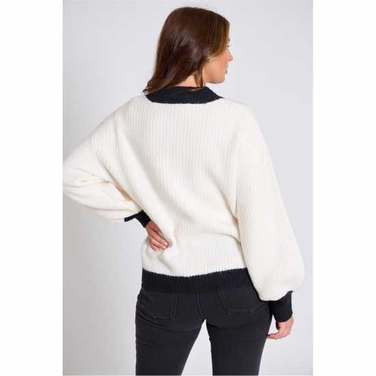 Дамски пуловери и жилетки Плетена Жилетка Be You Asymmetrical Button Up Cardigan Бяло Плетена Жилетка Be You Asymmetrical Button Up Cardigan Бяло Дамски пуловери и жилетки