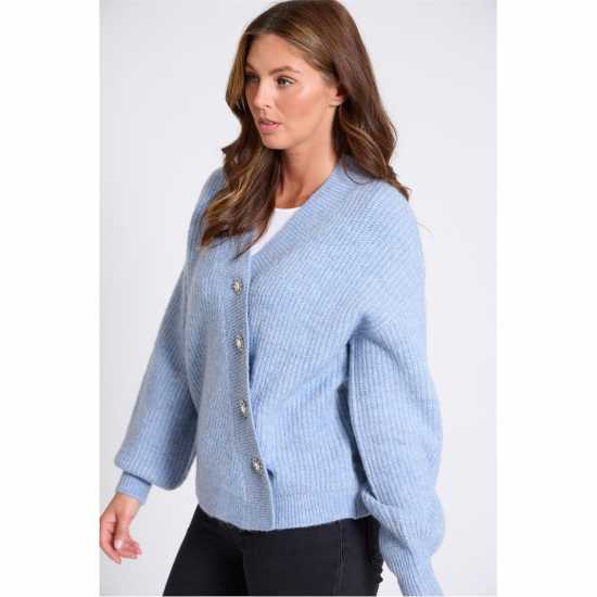 Дамски пуловери и жилетки Плетена Жилетка Be You Asymmetrical Button Up Cardigan Синьо Плетена Жилетка Be You Asymmetrical Button Up Cardigan Синьо Дамски пуловери и жилетки