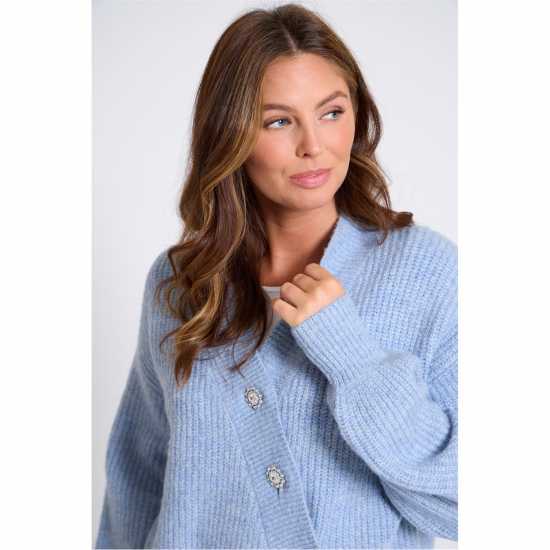 Дамски пуловери и жилетки Плетена Жилетка Be You Asymmetrical Button Up Cardigan Синьо Плетена Жилетка Be You Asymmetrical Button Up Cardigan Синьо Дамски пуловери и жилетки