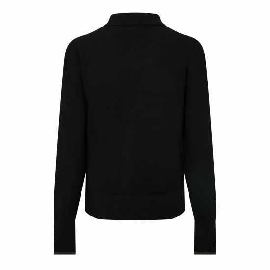 Biba Плетена Жилетка Zip Up Cardigan Черно Дамски пуловери и жилетки