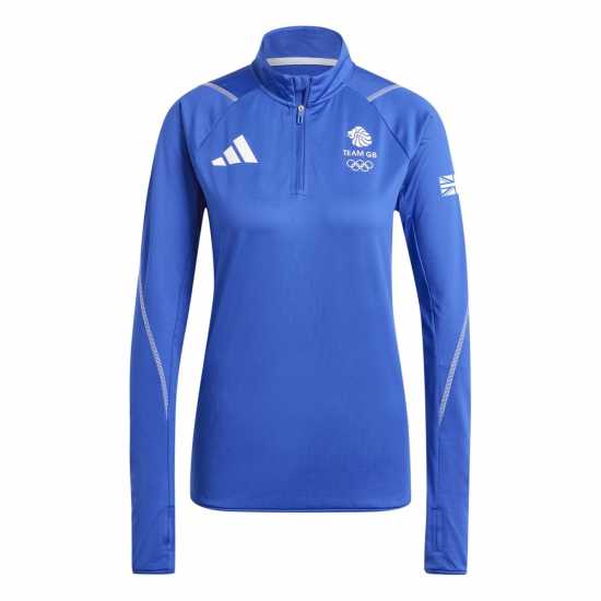 Adidas Women's Team Gb Performance Tracksuit Top Semi Lucid Blue Adidas Women's Team Gb Performance Tracksuit Top Semi Lucid Blue