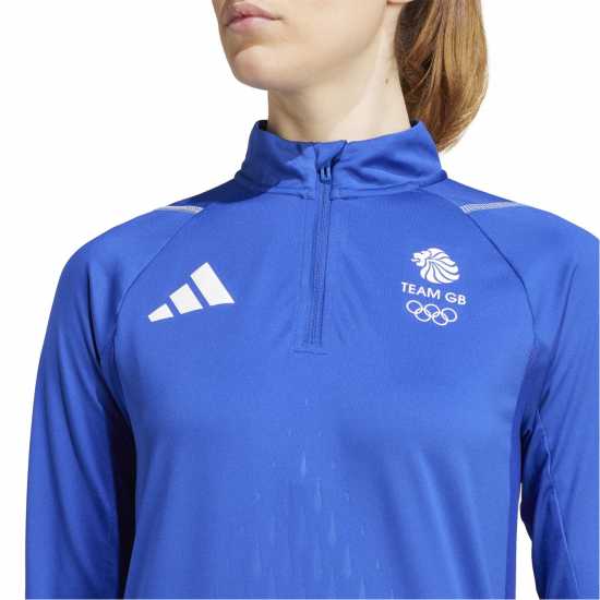 Adidas Women's Team Gb Performance Tracksuit Top Semi Lucid Blue Adidas Women's Team Gb Performance Tracksuit Top Semi Lucid Blue