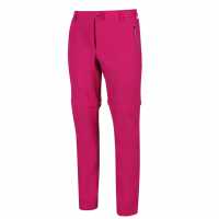Regatta Women's Highton Stretch Zip Off Trousers(Regular L Dark Cerise Дамско водонепромокаемо облекло