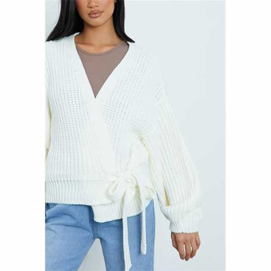 Плетена Жилетка Petite Knitted Wrap Over Cardigan  Дамски пуловери и жилетки