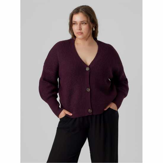 Vero Moda Плетена Жилетка Vmlea Cardigan Plus Size  Дамски пуловери и жилетки