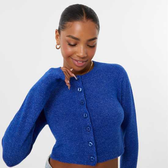 Плетена Жилетка Jack Wills Button Through Cardigan Cobalt Дамски пуловери и жилетки