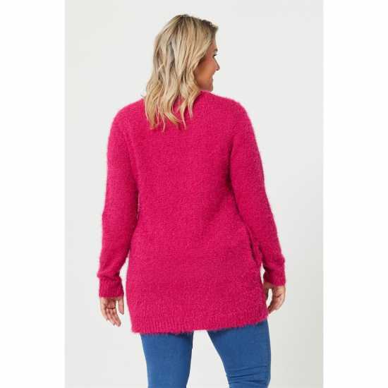 Плетена Жилетка Hot Pink Cardigan  Дамски пуловери и жилетки