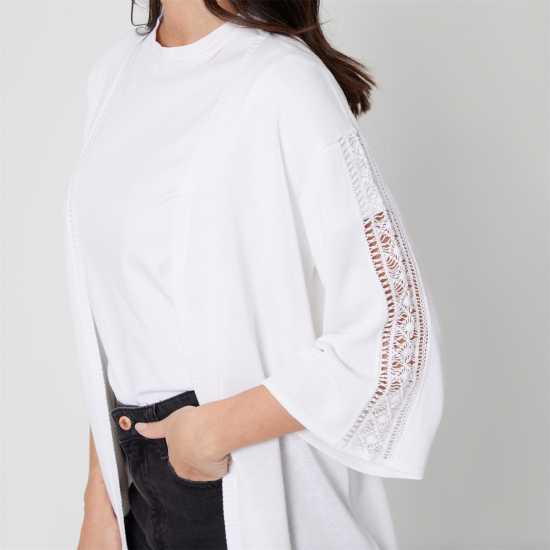 Дамски пуловери и жилетки Плетена Жилетка Be You Lace Detail Cardigan Бяло Плетена Жилетка Be You Lace Detail Cardigan Бяло Дамски пуловери и жилетки