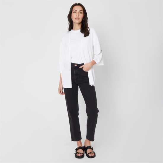 Дамски пуловери и жилетки Плетена Жилетка Be You Lace Detail Cardigan Бяло Плетена Жилетка Be You Lace Detail Cardigan Бяло Дамски пуловери и жилетки