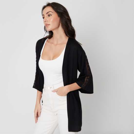 Дамски пуловери и жилетки Плетена Жилетка Be You Lace Detail Cardigan Черно Плетена Жилетка Be You Lace Detail Cardigan Черно Дамски пуловери и жилетки