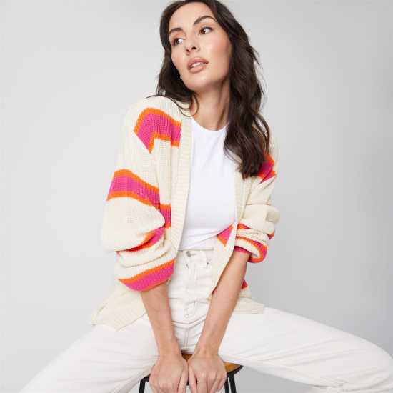 Дамски пуловери и жилетки Плетена Жилетка Be You Stripe Cardigan Плетена Жилетка Be You Stripe Cardigan Дамски пуловери и жилетки