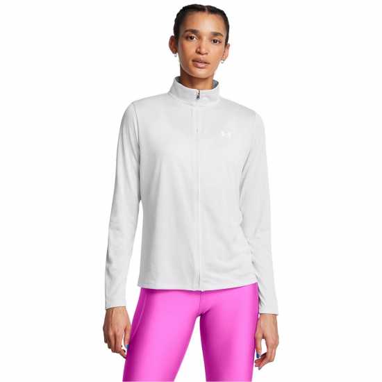 Under Armour Armour Tech Full Zip Tracksuit Top Womens Хало Сиво Дамски дрехи за бягане
