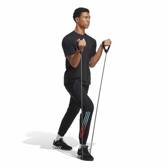 Adidas Мъжко Спортно Долнище Train Icons 3-Stripes Training Joggers Mens Black Мъжко облекло за едри хора