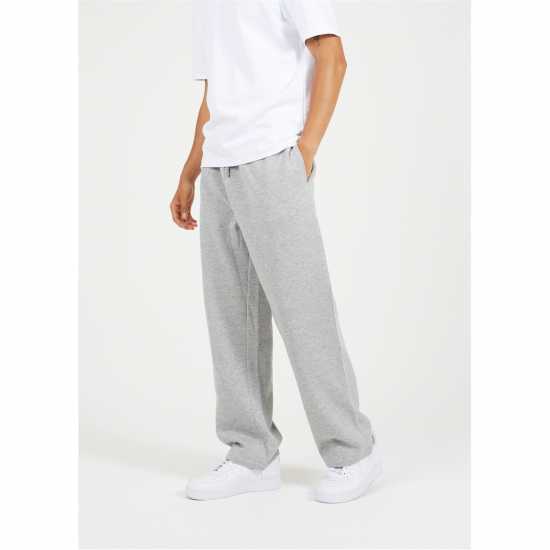 Brave Soul Мъжко Спортно Долнище Wide Leg Joggers Mens Сив марл Brave Soul Мъжко Спортно Долнище Wide Leg Joggers Mens Сив марл