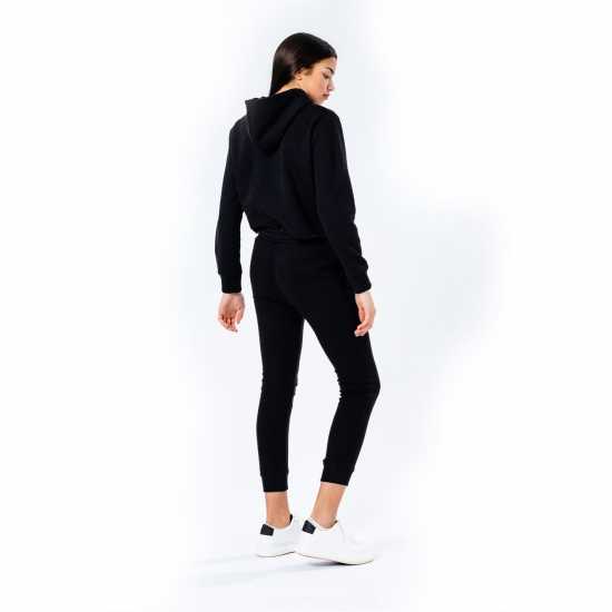 Hype Kids Crop Pullover Hoodie And Jogger Set Черно Детски спортни екипи