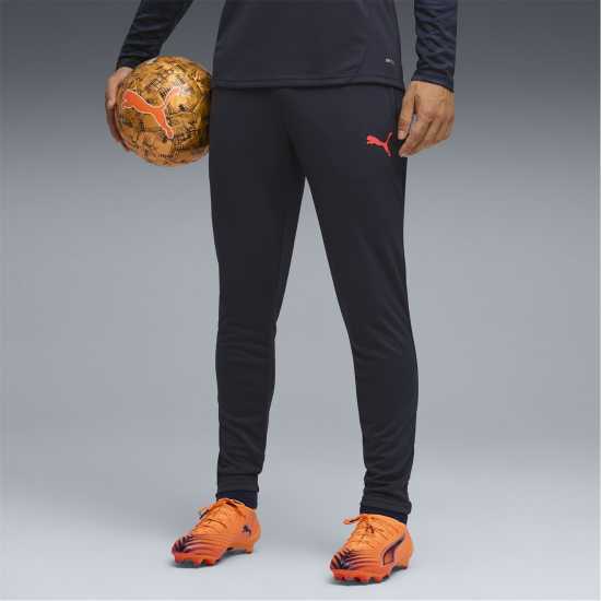 Puma Мъжки Анцуг Individual Cup Tracksuit Bottoms Mens Navy/Orange 