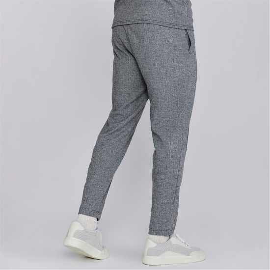 Siksilk Smart Open Hem Jersey Joggers Сиво Мъжки меки спортни долнища
