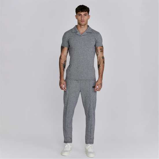 Siksilk Smart Open Hem Jersey Joggers Сиво Мъжки меки спортни долнища