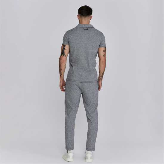Siksilk Smart Open Hem Jersey Joggers Сиво Мъжки меки спортни долнища