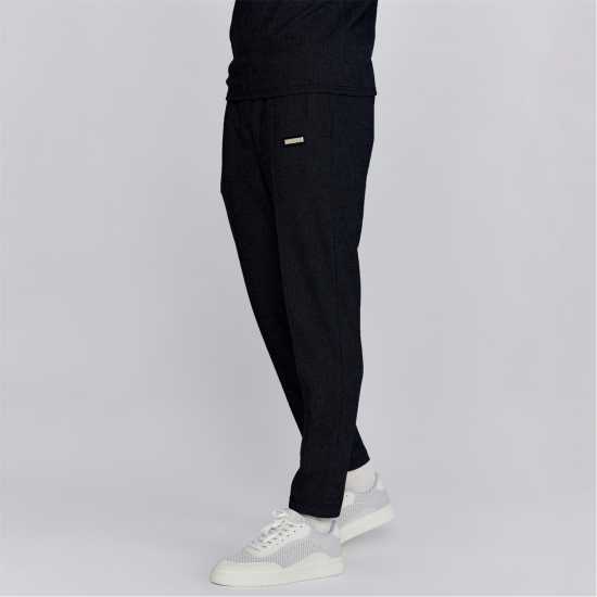 Siksilk Smart Open Hem Jersey Joggers Черно Siksilk Smart Open Hem Jersey Joggers Черно Мъжки меки спортни долнища