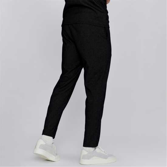 Siksilk Smart Open Hem Jersey Joggers Черно Siksilk Smart Open Hem Jersey Joggers Черно Мъжки меки спортни долнища