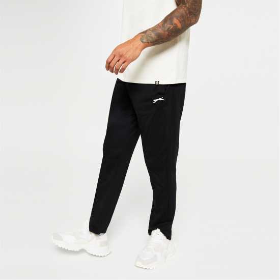 Slazenger Мъжко Спортно Долнище Jogging Bottoms Mens Черно Мъжки меки спортни долнища