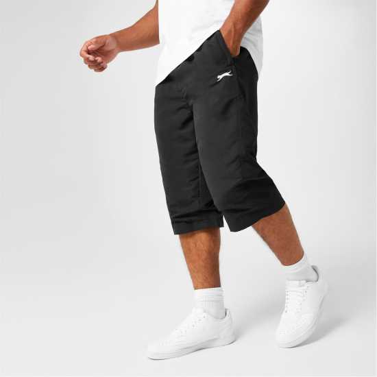 Мъжки къси панталони Slazenger Мъжки Анцуг Three Quarter Length Tracksuit Bottoms Mens Черно Slazenger Мъжки Анцуг Three Quarter Length Tracksuit Bottoms Mens Черно Мъжки къси панталони