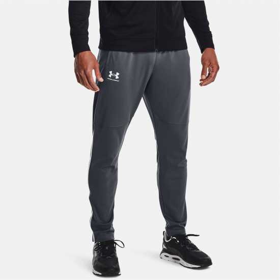 Under Armour Мъжко Долнище Pique Track Pants Mens Черно сиво Мъжки спортни екипи в две части