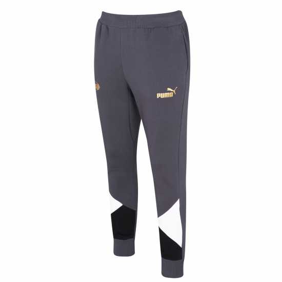 Puma Мъжко Долнище За Джогинг King Fleece Jogging Pants Mens Grey/Gold Мъжко облекло за едри хора