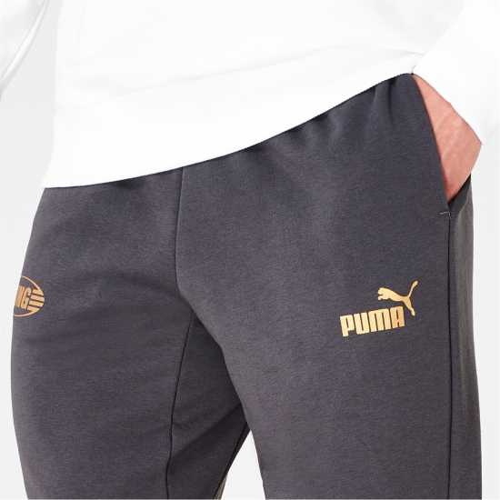 Puma Мъжко Долнище За Джогинг King Fleece Jogging Pants Mens Grey/Gold Мъжко облекло за едри хора