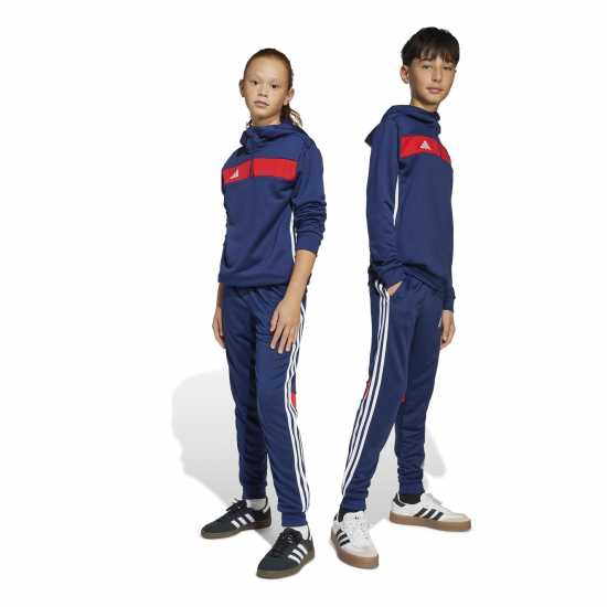Adidas Детски Анцуг Tiro 25 Essentials Sweat Tracksuit Bottoms Kids Нави/Червено Детски долнища за бягане