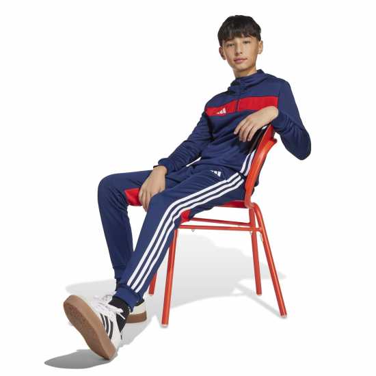 Adidas Детски Анцуг Tiro 25 Essentials Sweat Tracksuit Bottoms Kids Нави/Червено Детски долнища за бягане