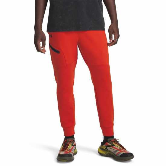 Under Armour Unstoppable Closed Hem Fleece Joggers Излишък Оранжев 