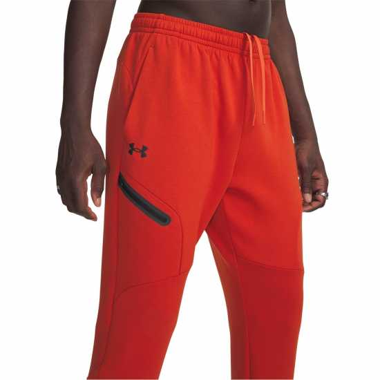 Under Armour Unstoppable Closed Hem Fleece Joggers Излишък Оранжев 