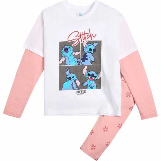 Character Girls Lilo & Stitch Long Sleeve T-Shirt And Legging Set  Детско облекло с герои