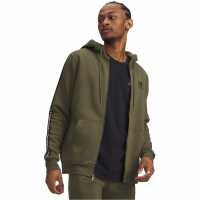 Under Armour Men's Icon Fleece Taping Full-Zip Hoodie Green/Black Under Armour Men's Icon Fleece Taping Full-Zip Hoodie Green/Black