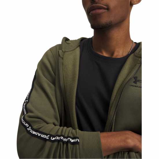 Under Armour Men's Icon Fleece Taping Full-Zip Hoodie Green/Black Under Armour Men's Icon Fleece Taping Full-Zip Hoodie Green/Black