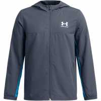 Under Armour Детско Яке Rival Zip Jacket Juniors Сиво/Синьо/Черно Детски суитчъри и блузи с качулки