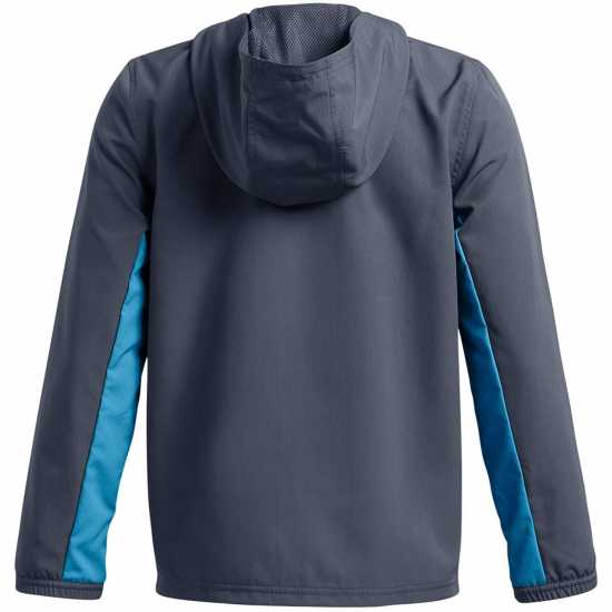 Under Armour Детско Яке Rival Zip Jacket Juniors Сиво/Синьо/Черно Детски суитчъри и блузи с качулки