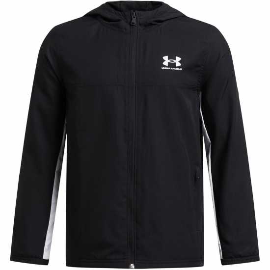 Under Armour Детско Яке Rival Zip Jacket Juniors Черно/бяло Детски суитчъри и блузи с качулки