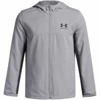 Under Armour Детско Яке Rival Zip Jacket Juniors Моден сив Детски суитчъри и блузи с качулки