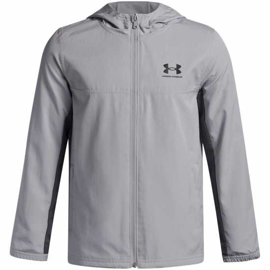 Under Armour Детско Яке Rival Zip Jacket Juniors Моден сив Детски суитчъри и блузи с качулки