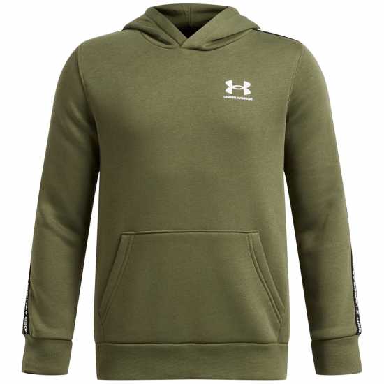 Under Armour Icon Fleece Taping Hoodie Juniors Морско зелено/Бяло Детски суитчъри и блузи с качулки