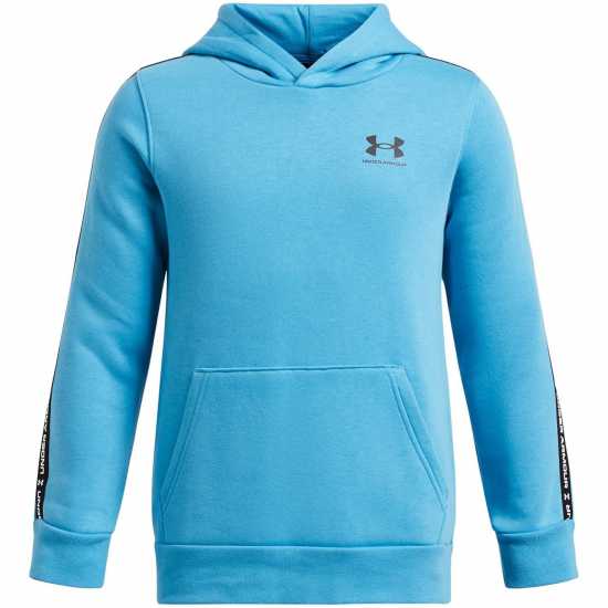 Under Armour Icon Fleece Taping Hoodie Juniors Етер Блу/Блк Детски суитчъри и блузи с качулки