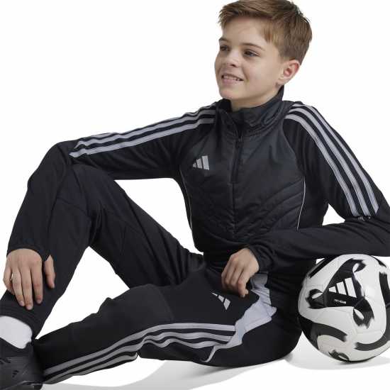 Adidas Детски Анцуг Tiro24 Winterised Tracksuit Bottoms Juniors черно/светло сиво Детски долнища за бягане