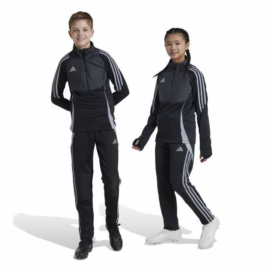 Adidas Детски Анцуг Tiro24 Winterised Tracksuit Bottoms Juniors черно/светло сиво Детски долнища за бягане