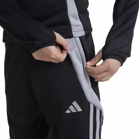 Adidas Детски Анцуг Tiro24 Winterised Tracksuit Bottoms Juniors черно/светло сиво Детски долнища за бягане