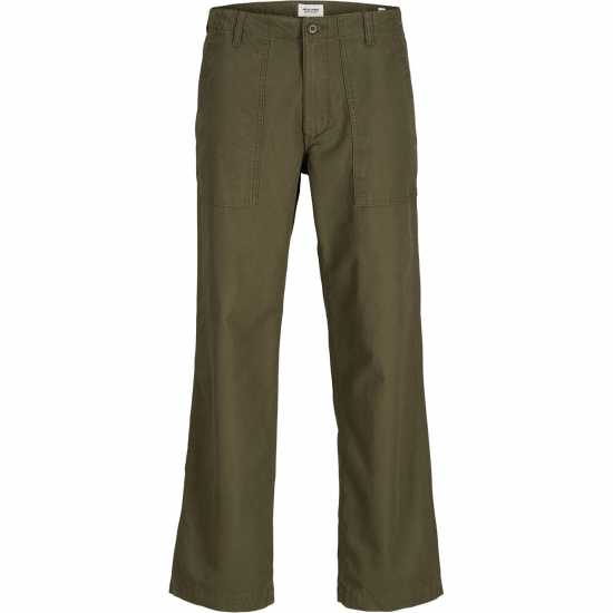 Мъжки Панталон Jack And Jones Flared Trousers Mens Олива Нощ Мъжки панталони чино